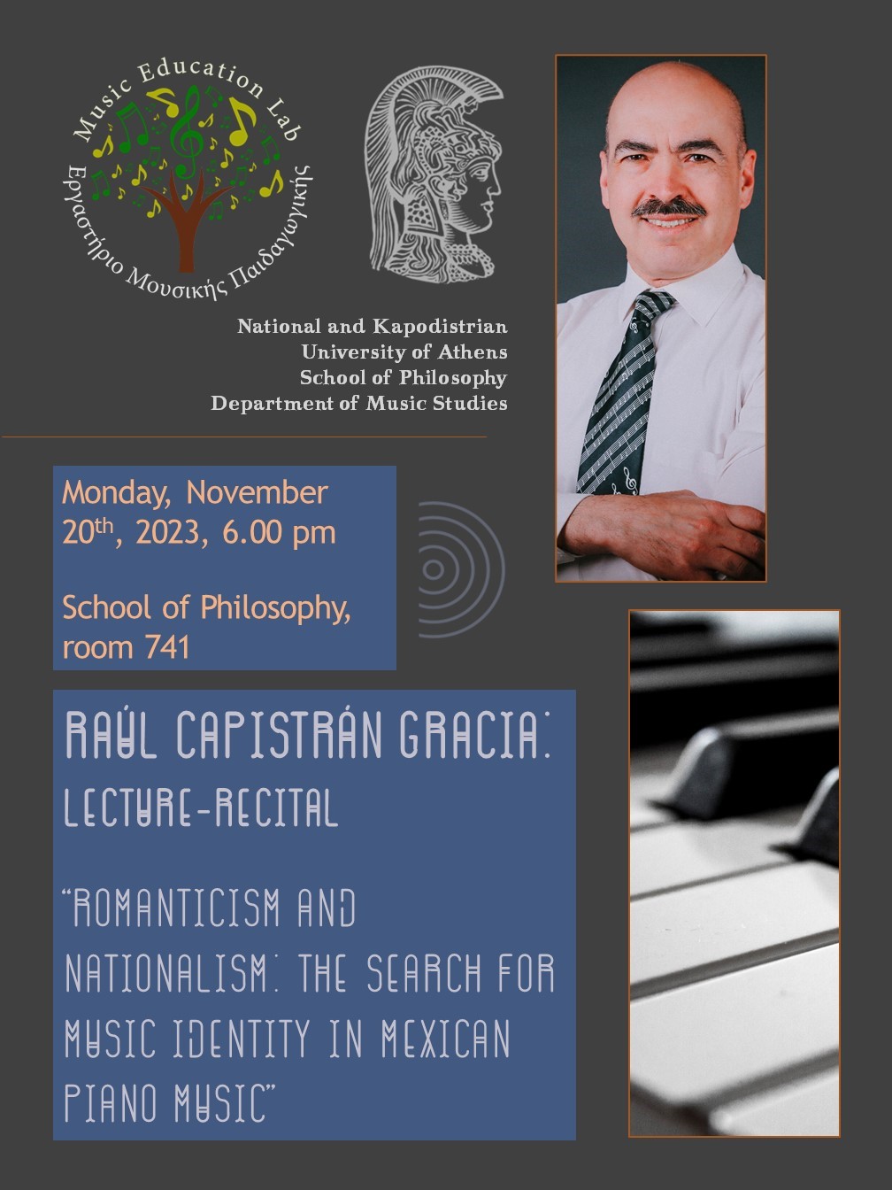 Lecture and concert by Raúl Capistrán Gracia